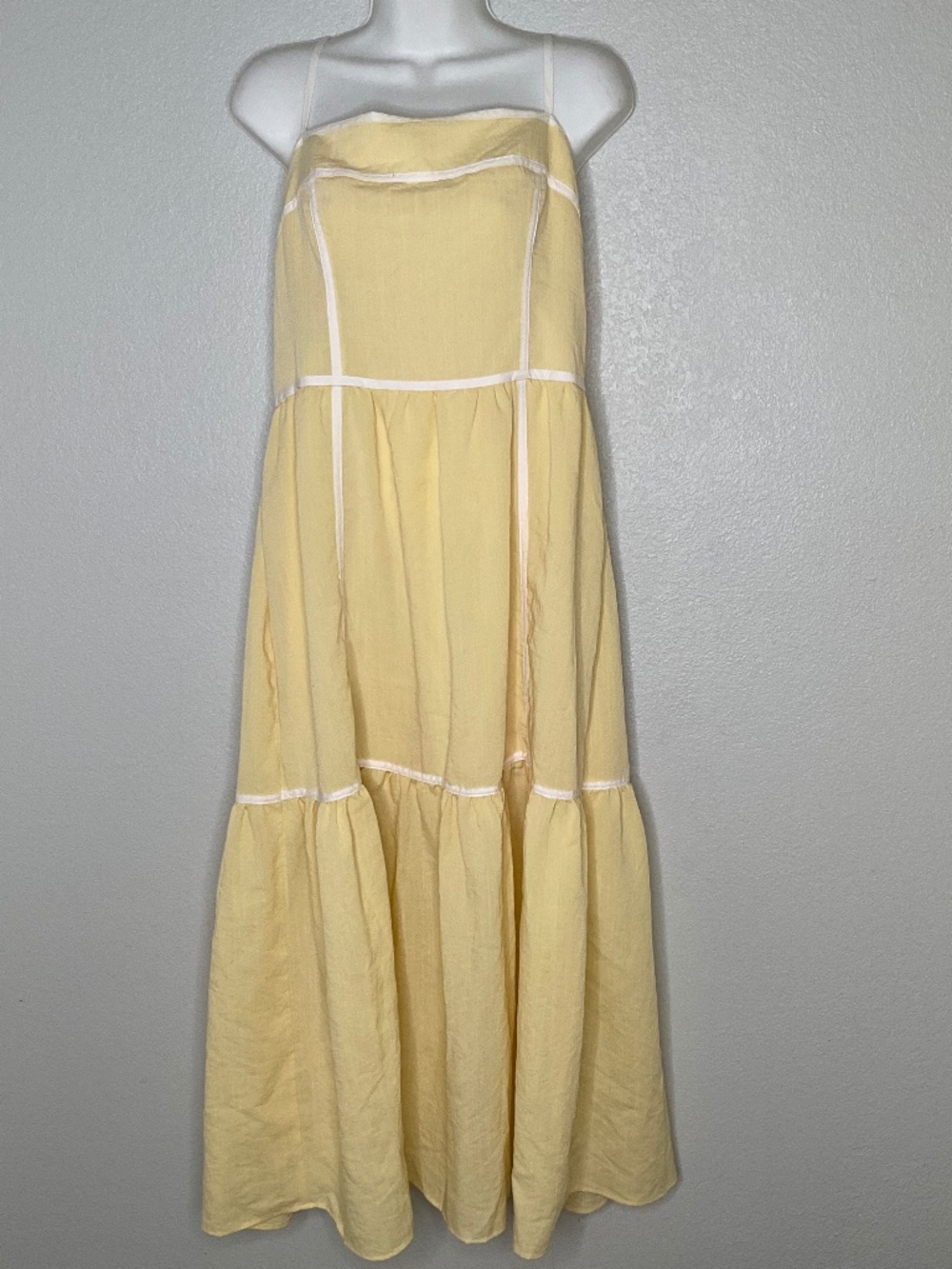 Yellow Tiered Midi summer dress Francescas Boho Fairy SizeL